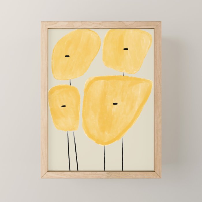Yellow Flowers  Mini Art Print Gallery Image 1