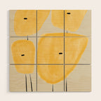Yellow Flowers  Wood Wall Art Gallery Image 1