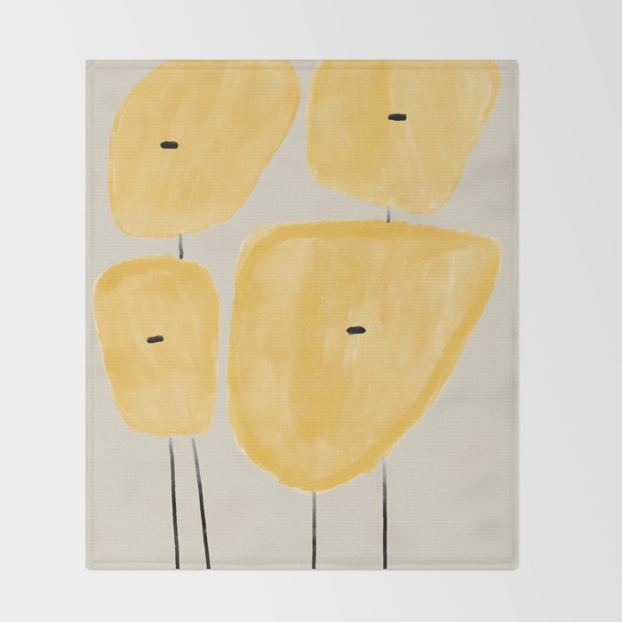Yellow Flowers  Throw Blanket Gallery Image 2
