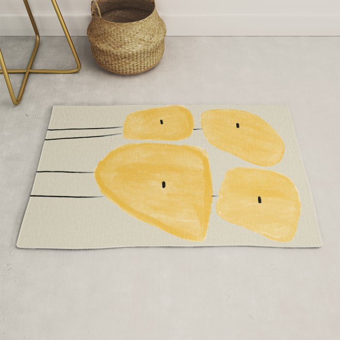 Yellow Flowers  Rug Gallery Image 1