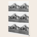 Eye to the ground on the 18th hole; golfing man eyes ball to measure distance to hole vintage black and white portrait photograph - photography - photographs poster Wallpaper Gallery Image 2