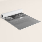 Eye to the ground on the 18th hole; golfing man eyes ball to measure distance to hole vintage black and white portrait photograph - photography - photographs poster Yoga Mat Gallery Image 2