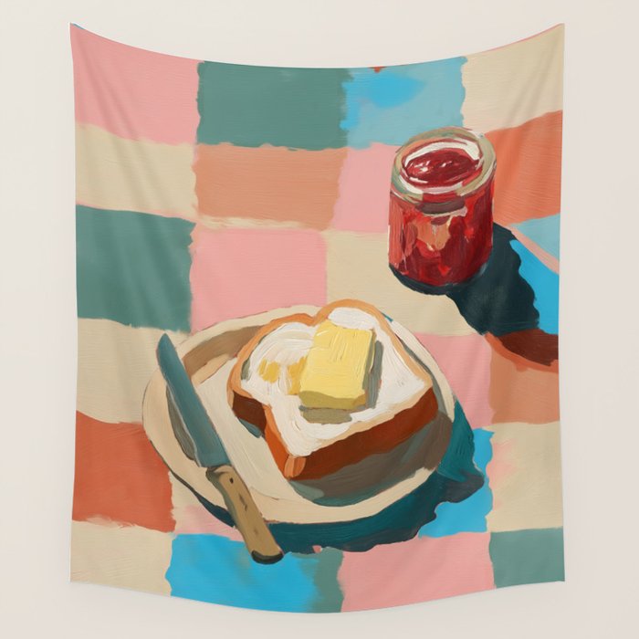 Morning Toast Wall Tapestry Gallery Image 1