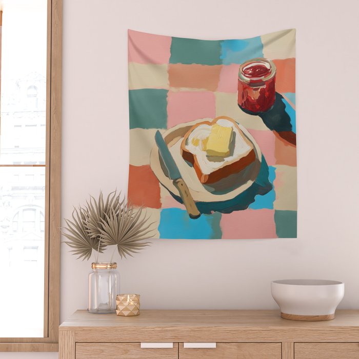 Morning Toast Wall Tapestry Gallery Image 2