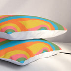 Retro 70s Psychedelic Abstract Pattern Pillow Sham Gallery Image 3