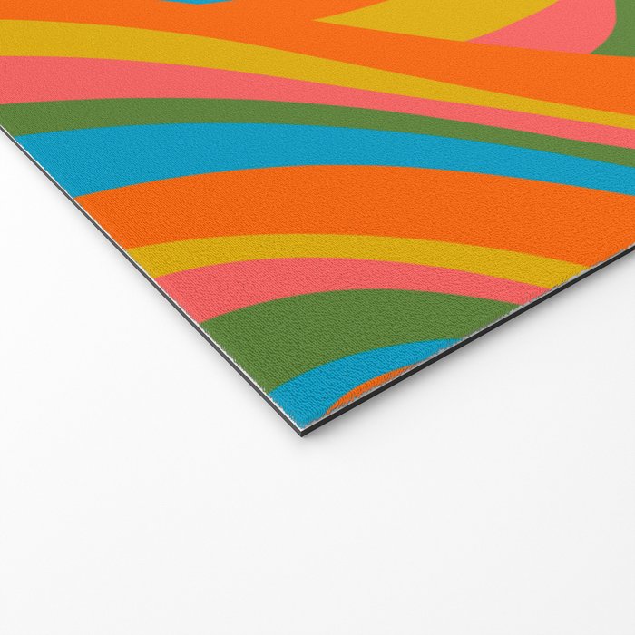 Retro 70s Psychedelic Abstract Pattern Welcome Mat Gallery Image 2