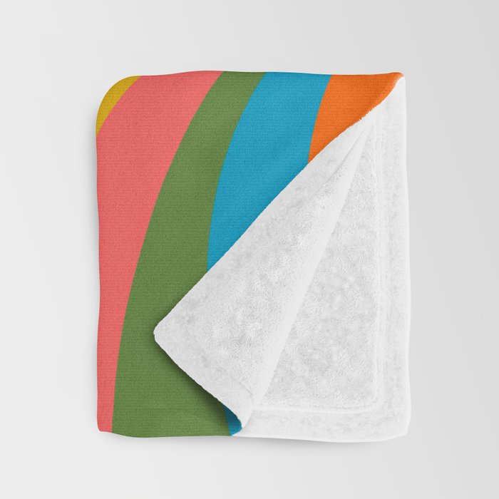 Retro 70s Psychedelic Abstract Pattern Throw Blanket Gallery Image 3