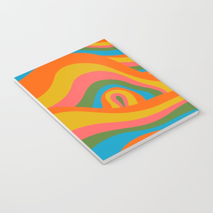 Retro 70s Psychedelic Abstract Pattern Notebook Gallery Image 3
