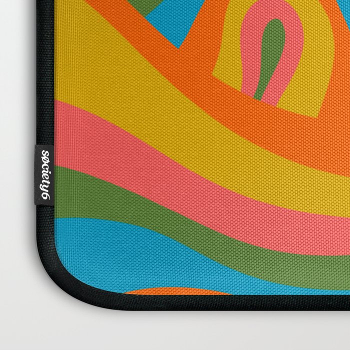 Retro 70s Psychedelic Abstract Pattern Laptop Sleeve Gallery Image 3