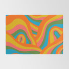 Retro 70s Psychedelic Abstract Pattern Rug Gallery Image 2