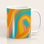 Retro 70s Psychedelic Abstract Pattern Coffee Mug Gallery Image 1