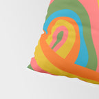 Retro 70s Psychedelic Abstract Pattern Pillow Sham Gallery Image 4