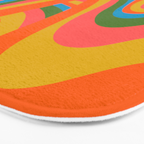 Retro 70s Psychedelic Abstract Pattern Bath Mat Gallery Image 3