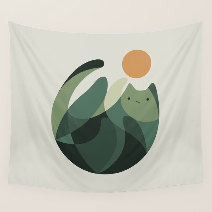Cat Landscape 121 Wall Tapestry Gallery Image 4