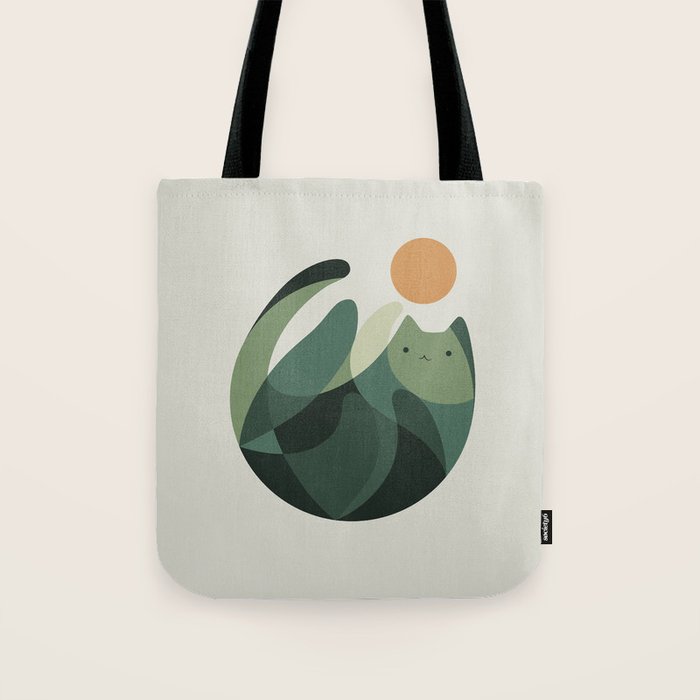 Cat Landscape 121 Tote Bag Gallery Image 1