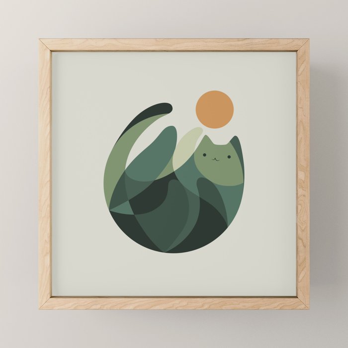 Cat Landscape 121 Mini Art Print Gallery Image 1