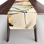 Abstract Female Figure Line Art Table Runner Gallery Image 1