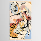 Abstract Female Figure Line Art Tablecloth Gallery Image 2