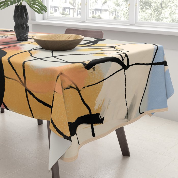 Abstract Female Figure Line Art Tablecloth Gallery Image 3
