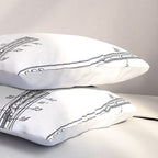 Tennis Racket Patent - Tennis Lover Coach Player Fan Art - White Pillow Sham Gallery Image 3