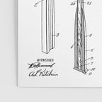 Tennis Racket Patent - Tennis Lover Coach Player Fan Art - White Poster Gallery Image 3