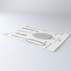 Tennis Racket Patent - Tennis Lover Coach Player Fan Art - White Rug Gallery Image 3