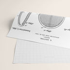 Tennis Racket Patent - Tennis Lover Coach Player Fan Art - White Wrapping Paper Gallery Image 2