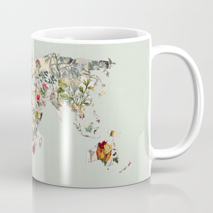 Vintage Botanical World Green Coffee Mug Gallery Image 1