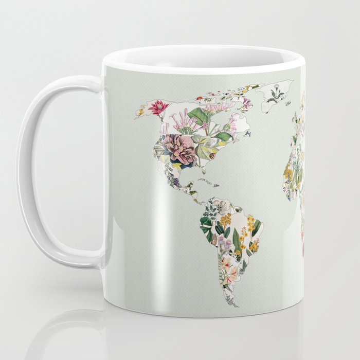 Vintage Botanical World Green Coffee Mug Gallery Image 3