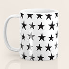 Star Pattern Black On White Coffee Mug Gallery Image 3