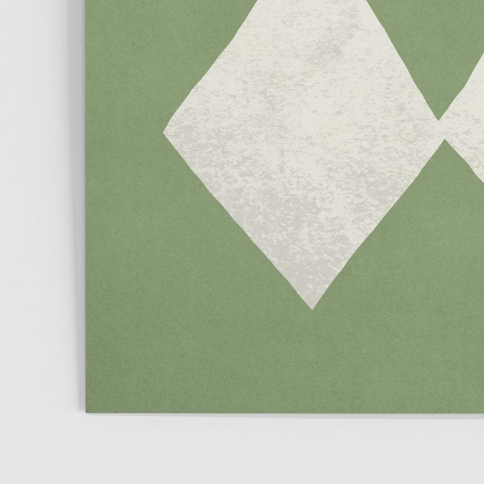 Diamond Pattern Abstract - Green Poster Gallery Image 3