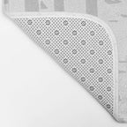 Woodcut Birches Grey Bath Mat Gallery Image 2