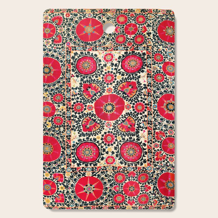 Shakhrisyabz Suzani Uzbek Embroidery Print Cutting Board Gallery Image 1