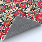 Shakhrisyabz Suzani Uzbek Embroidery Print Rug Gallery Image 4