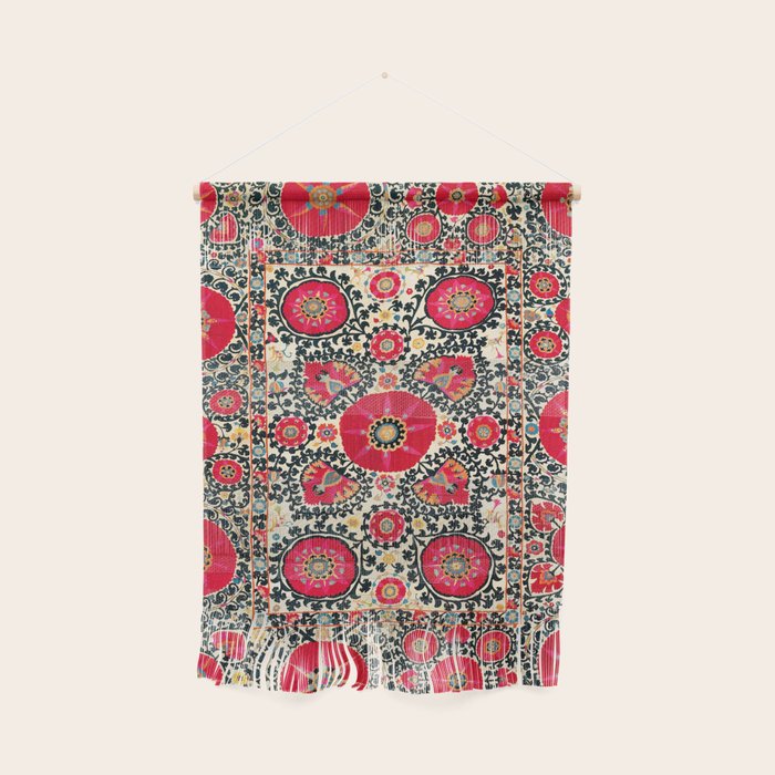 Shakhrisyabz Suzani Uzbek Embroidery Print Wall Hanging Gallery Image 1