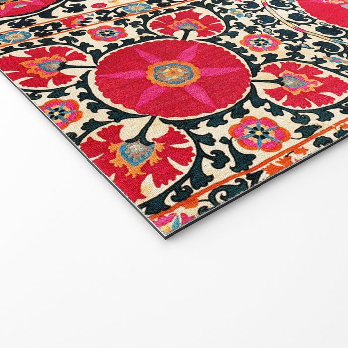Shakhrisyabz Suzani Uzbek Embroidery Print Welcome Mat Gallery Image 2