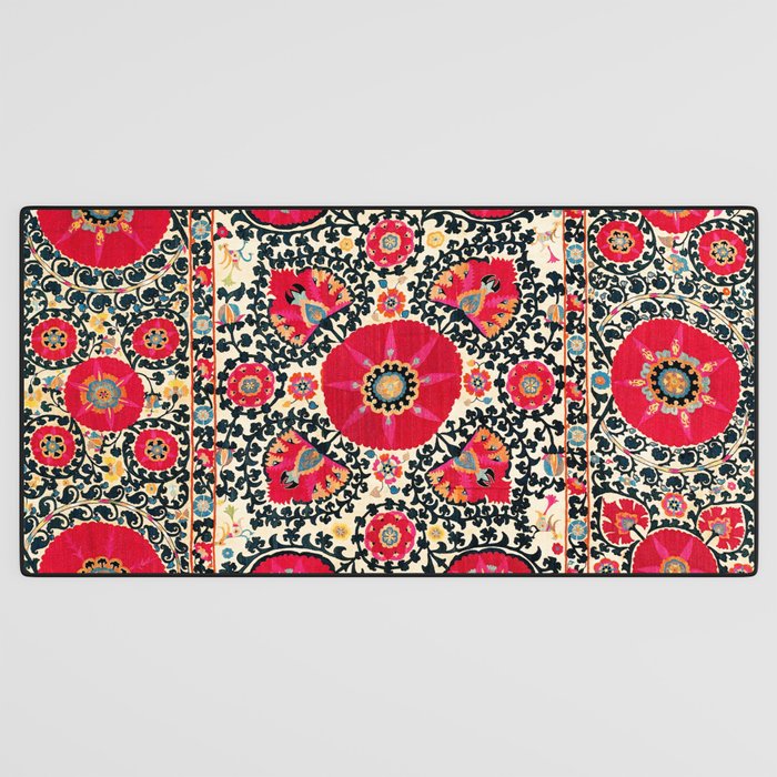 Shakhrisyabz Suzani Uzbek Embroidery Print Desk Mat Gallery Image 3