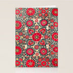 Shakhrisyabz Suzani Uzbek Embroidery Print Stationery Card Gallery Image 2