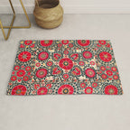 Shakhrisyabz Suzani Uzbek Embroidery Print Rug Gallery Image 1