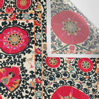 Shakhrisyabz Suzani Uzbek Embroidery Print Wall Tapestry Gallery Image 3