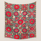 Shakhrisyabz Suzani Uzbek Embroidery Print Wall Tapestry Gallery Image 4