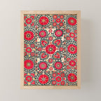 Shakhrisyabz Suzani Uzbek Embroidery Print Mini Art Print Gallery Image 1