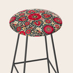 Shakhrisyabz Suzani Uzbek Embroidery Print Stool Gallery Image 2