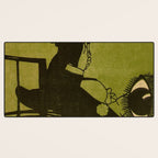Green Eye Suit Man - Le Temoin Desk Mat Gallery Image 3