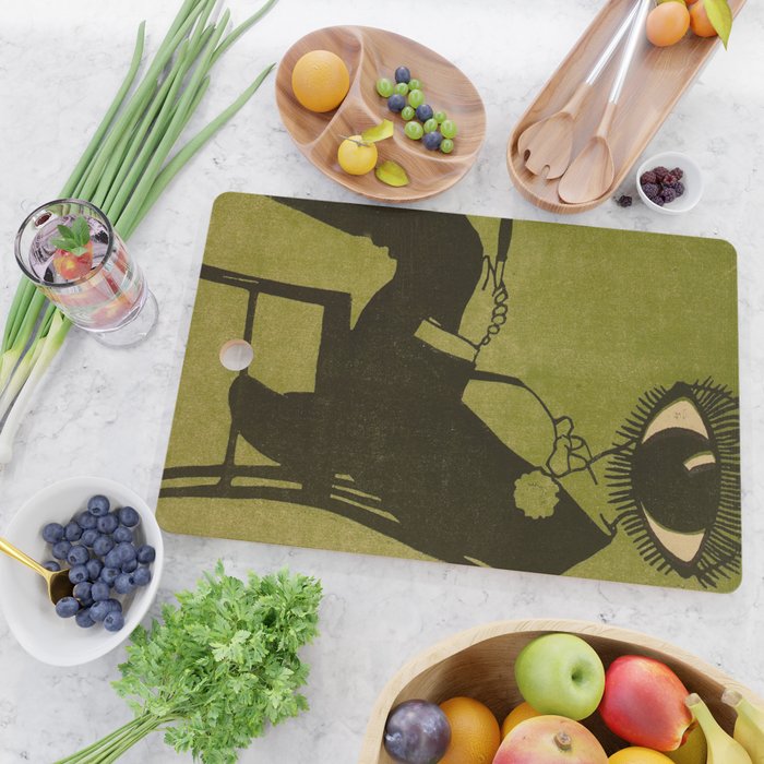 Green Eye Suit Man - Le Temoin Cutting Board Gallery Image 2