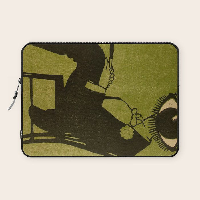 Green Eye Suit Man - Le Temoin Laptop Sleeve Gallery Image 1