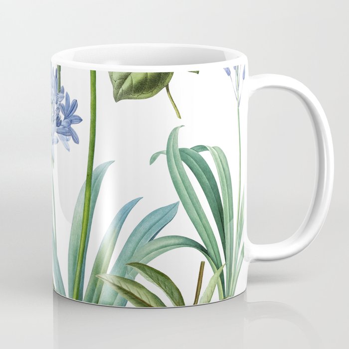 Blue Botanical Floral Coffee Mug Gallery Image 1