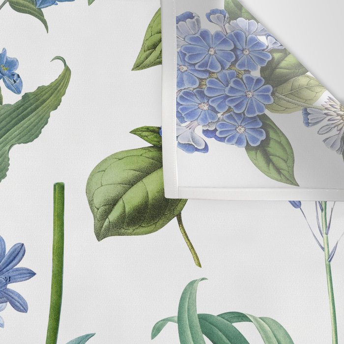 Blue Botanical Floral Wall Tapestry Gallery Image 3