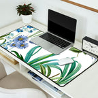 Blue Botanical Floral Desk Mat Gallery Image 2