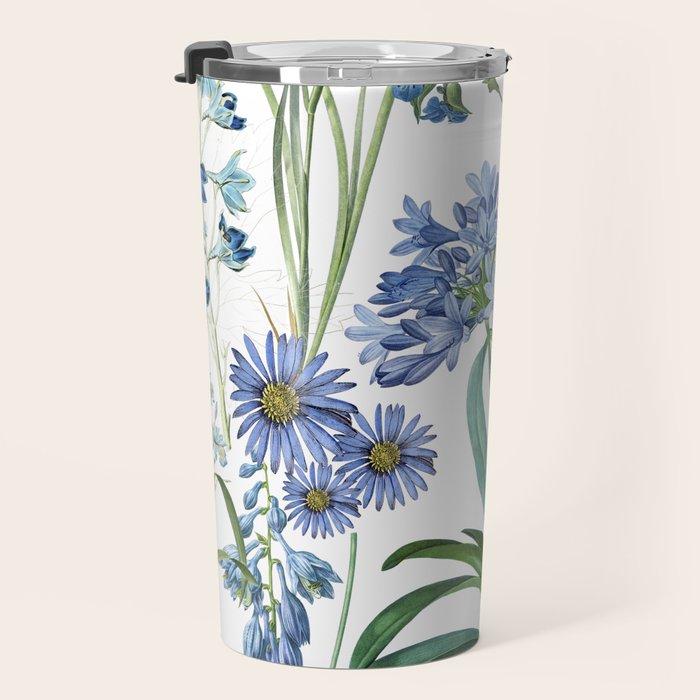 Blue Botanical Floral Travel Mug Gallery Image 3